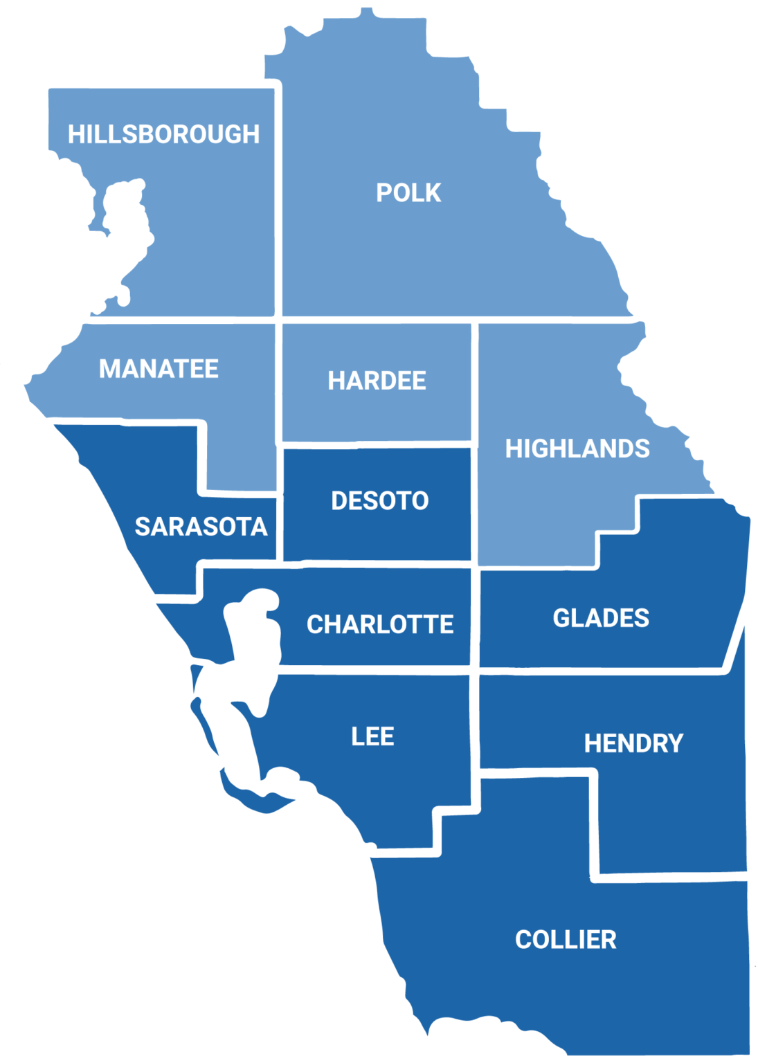Florida Coverage Map Florida Coverage Area - Elite Care Management